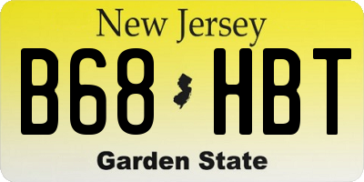 NJ license plate B68HBT