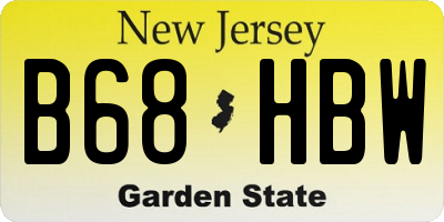 NJ license plate B68HBW