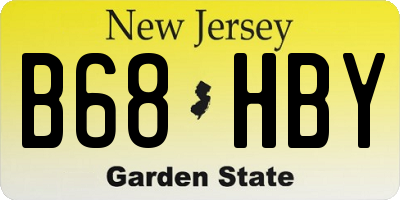 NJ license plate B68HBY