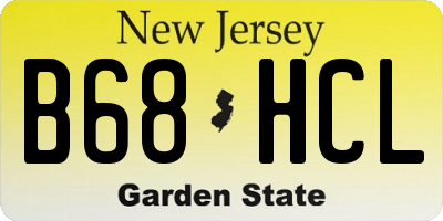 NJ license plate B68HCL