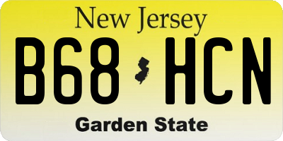 NJ license plate B68HCN