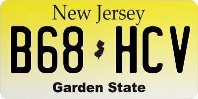 NJ license plate B68HCV