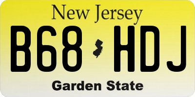 NJ license plate B68HDJ