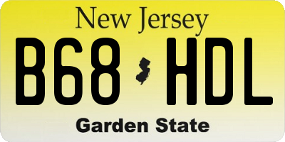 NJ license plate B68HDL