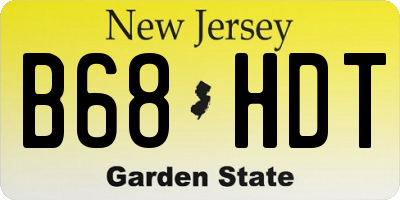 NJ license plate B68HDT