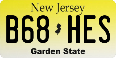 NJ license plate B68HES