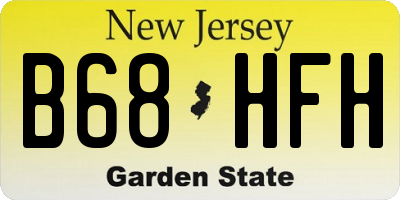 NJ license plate B68HFH