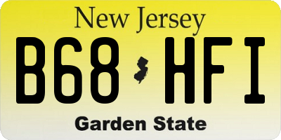 NJ license plate B68HFI