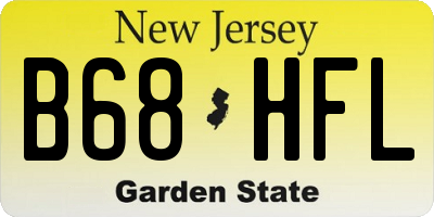 NJ license plate B68HFL