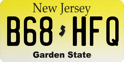 NJ license plate B68HFQ