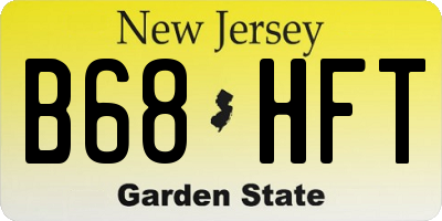 NJ license plate B68HFT