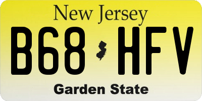 NJ license plate B68HFV