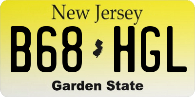 NJ license plate B68HGL