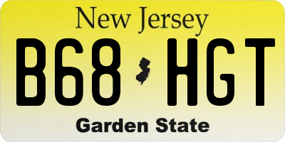 NJ license plate B68HGT