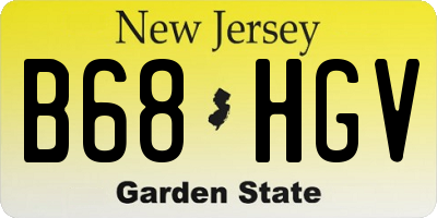 NJ license plate B68HGV