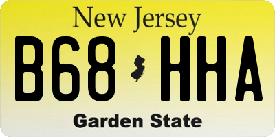 NJ license plate B68HHA
