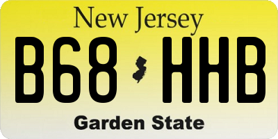 NJ license plate B68HHB