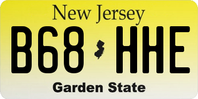 NJ license plate B68HHE