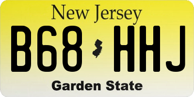 NJ license plate B68HHJ