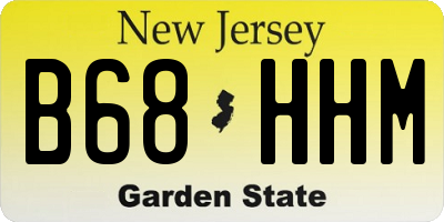 NJ license plate B68HHM