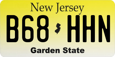 NJ license plate B68HHN