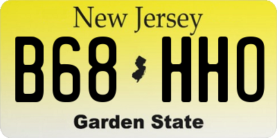 NJ license plate B68HHO