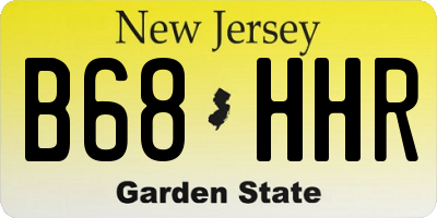NJ license plate B68HHR