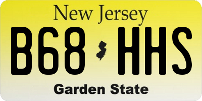 NJ license plate B68HHS