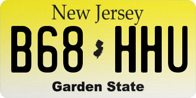 NJ license plate B68HHU