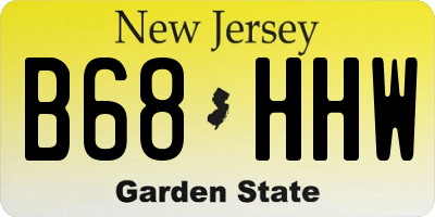 NJ license plate B68HHW