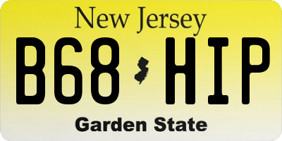 NJ license plate B68HIP