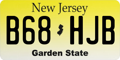 NJ license plate B68HJB