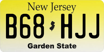 NJ license plate B68HJJ