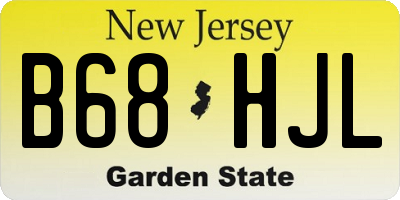 NJ license plate B68HJL