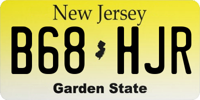 NJ license plate B68HJR