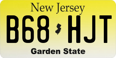 NJ license plate B68HJT