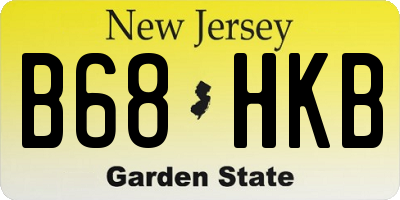 NJ license plate B68HKB