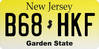 NJ license plate B68HKF