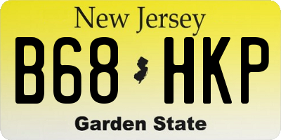 NJ license plate B68HKP