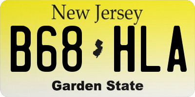 NJ license plate B68HLA