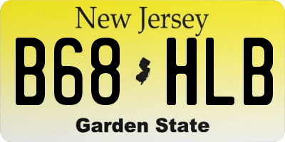 NJ license plate B68HLB