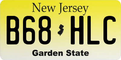 NJ license plate B68HLC
