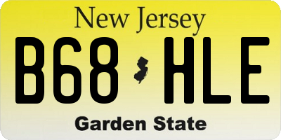 NJ license plate B68HLE