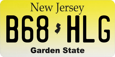 NJ license plate B68HLG