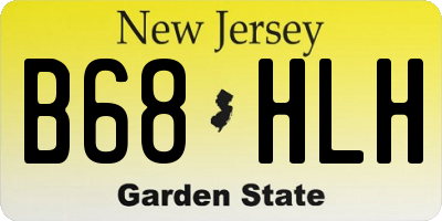 NJ license plate B68HLH