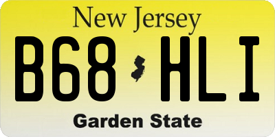 NJ license plate B68HLI