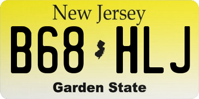 NJ license plate B68HLJ