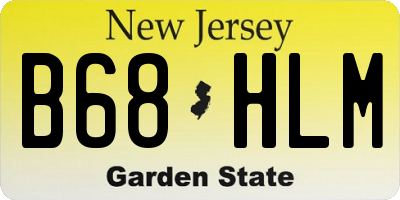 NJ license plate B68HLM
