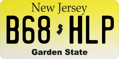 NJ license plate B68HLP
