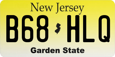 NJ license plate B68HLQ